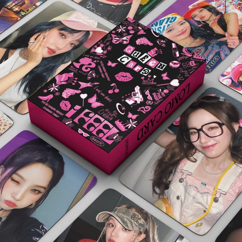 55 Stks/set Kpop Gidle Nieuw Album Ik Hou Van Fotokaarten Van Hoge Kwaliteit Lomo Kaarten (G)I-DLE Ik Voel Fotokaarten Ansichtkaarten Voor Fans Cadeau