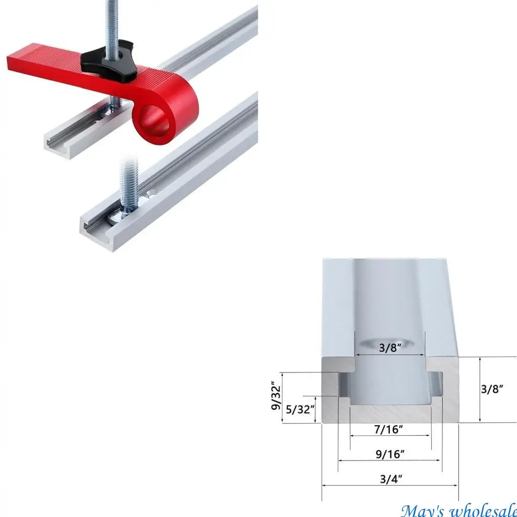 Universal T Tracks Aluminum Alloy Press Plate Fixer for Woodworking 448A