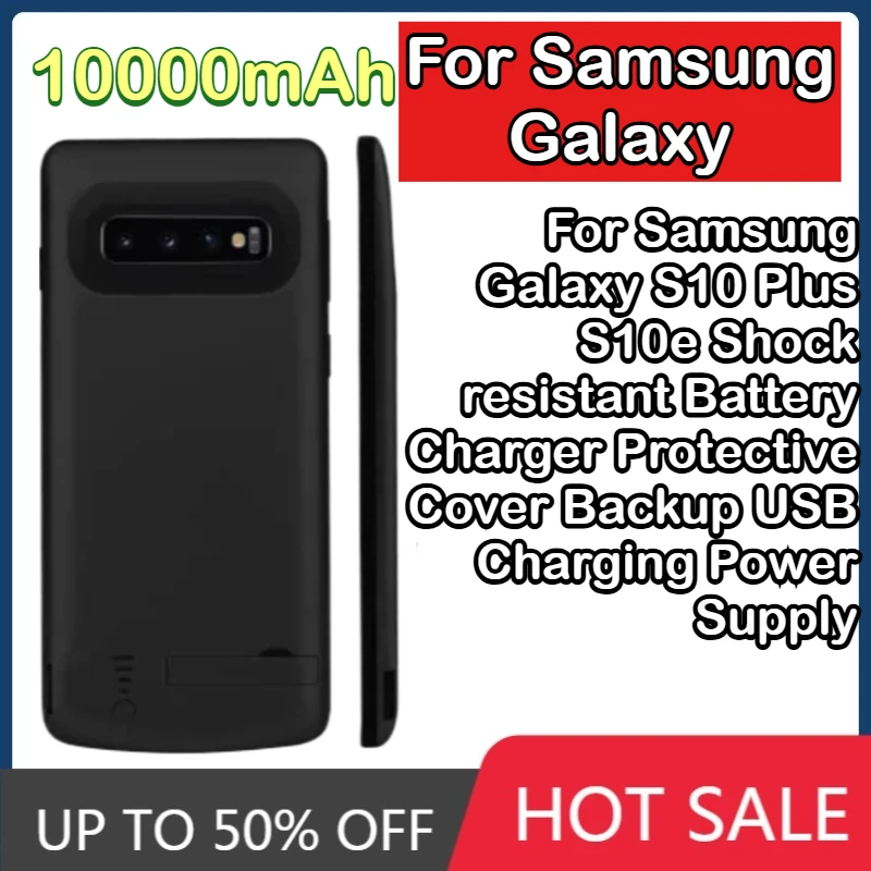 10000mAh For Samsung Galaxy S10 Plus S10e Shock resistant Battery Charger Protective Cover Backup USB Charging Power Supply