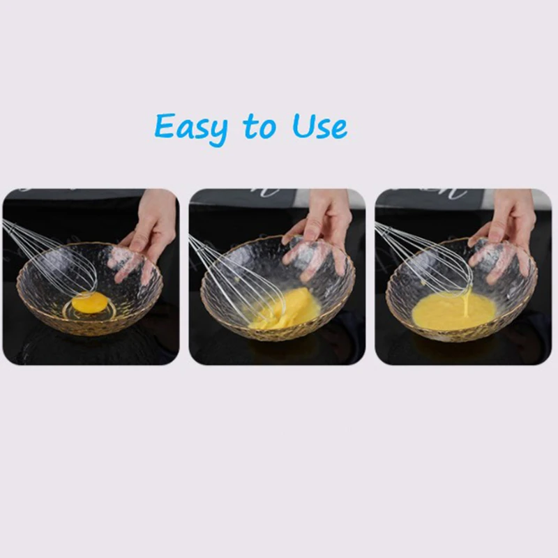 1Pc Rotary Manual Egg Beater Mixer Mini Kitchen Egg Whisk Bake Tool Egg Agitator Matel Eco-Friendly Egg Mixer