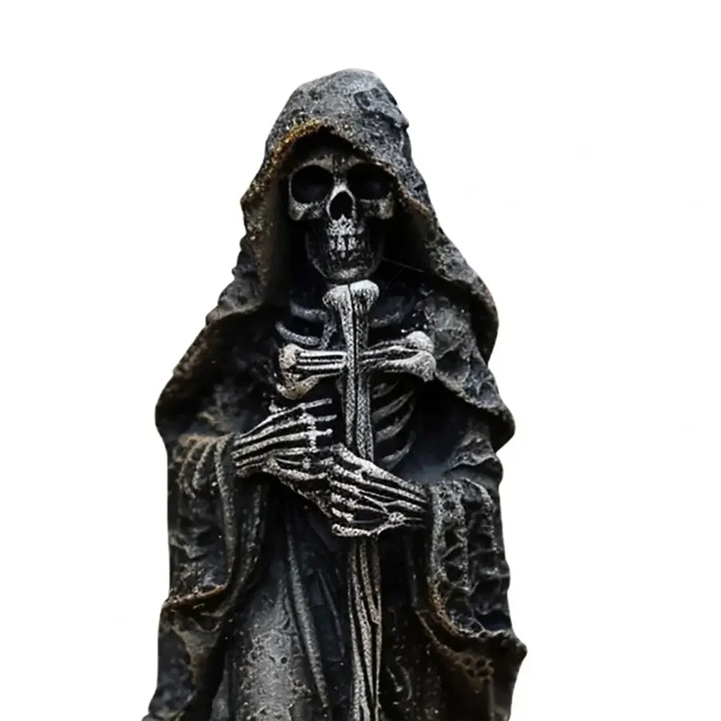 -PQWN Skeleton Figurine Evils Grim Reaper For Halloween Home Office Decor