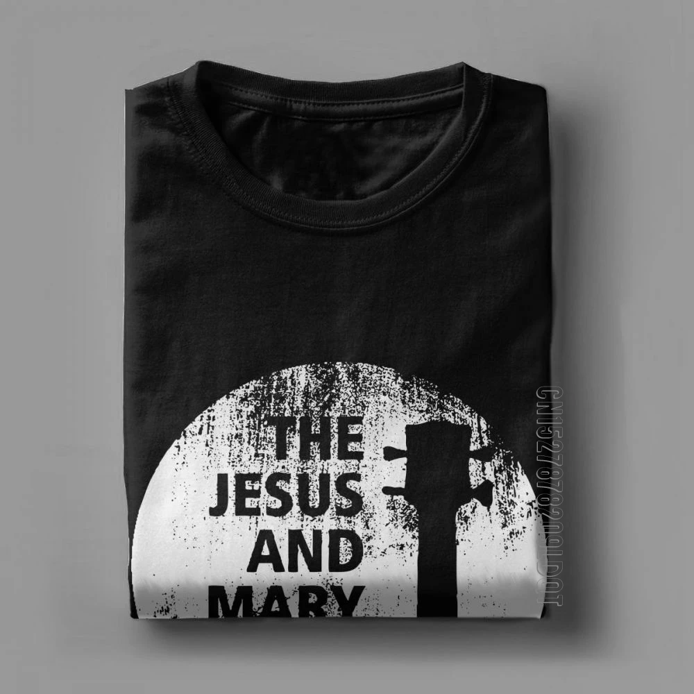 Virgin Mary The Jesus And Mary Chain Man\'s T Shirt Hipster Pure Cotton Male Tshirt Basic Tees O Neck T-Shirt Normal Tops