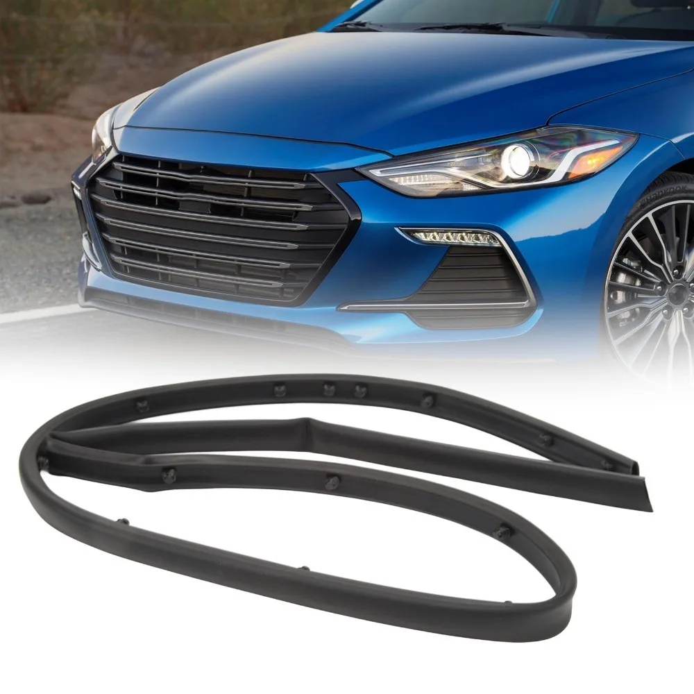 Rubber Bumper Sealing Strip 86362 C1000, 86362C1000 Black Hood Rubber Seal Grille Weather Strip for Sonata 2015-2017