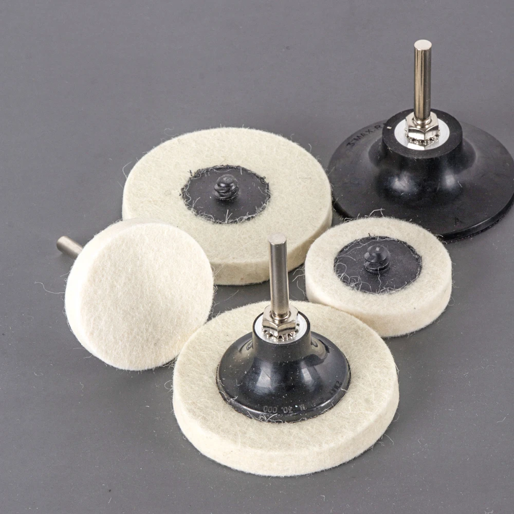 50mm/75mm Wool Polishing Wheel Buffing Pads Quick Change Felt Polishing Disc Roll Rock for Rotary Tool Abrasive