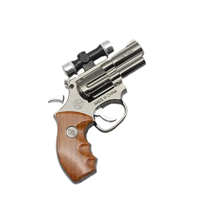 2025 New Creative Revolver Lighter with Laser Light Metal Windproof Straight Gas Toy Cigarette Lighters&Smoking Accessories