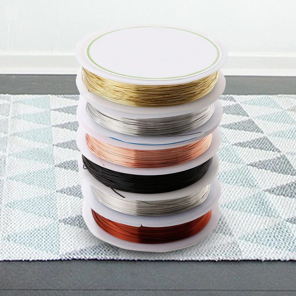 

6 Roll Beading Wire for Jewelry Making Supplies and Craft Bangle Bracelet Making Wire Colorful