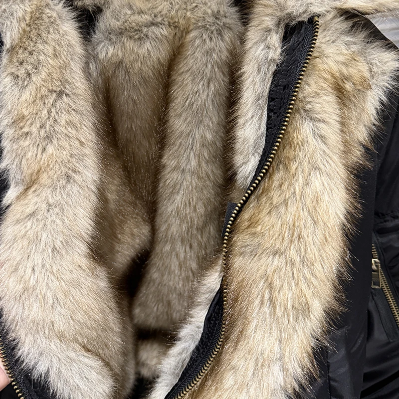 Padded Coat with Faux Fur Collar Protocol Cropped Bomber Jacket Korean‑Style Japanese Streetwear Outfit Jackets Men Women