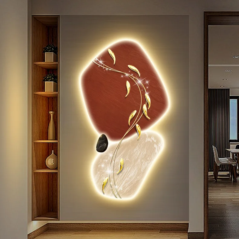 Entrance Decorative Painting Led Luminous Painting Stone to Run the End of the