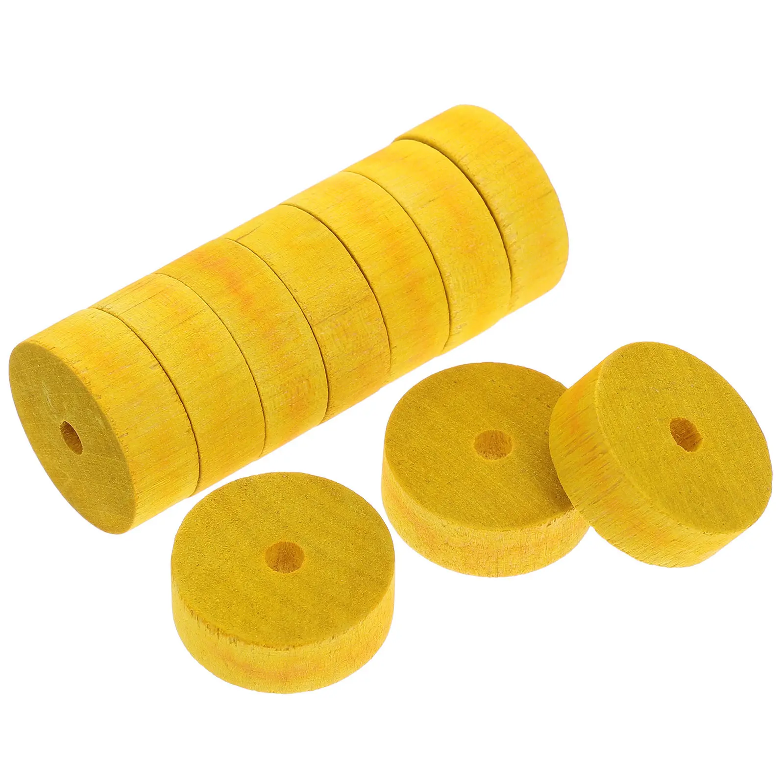 10pcs Round Wooden Wheels for DIY Cars & Rolling Crafts – Smooth, Sturdy Craft Supplies