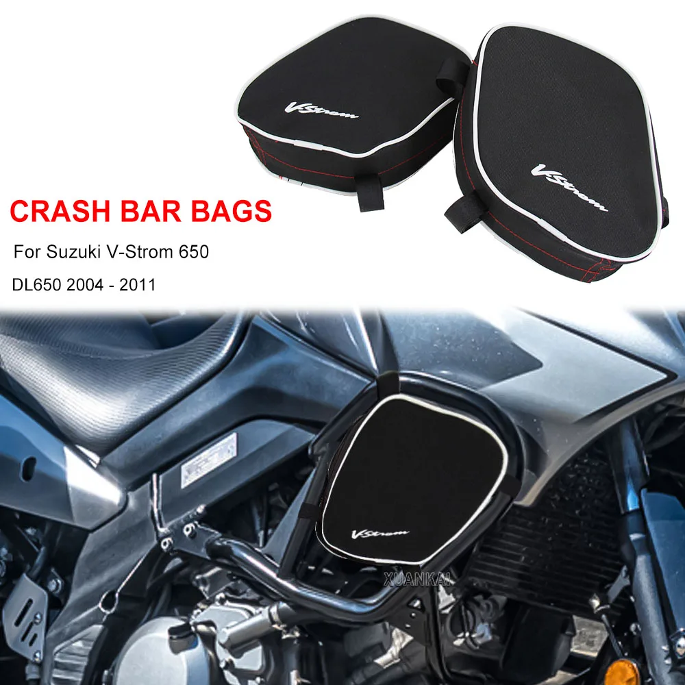 

Motorcycle Frame Crash Bar Bags Repair Tool Placement Bag For Suzuki V-Strom vstrom DL 650 DL650 2004-2011 For Givi For Kappa