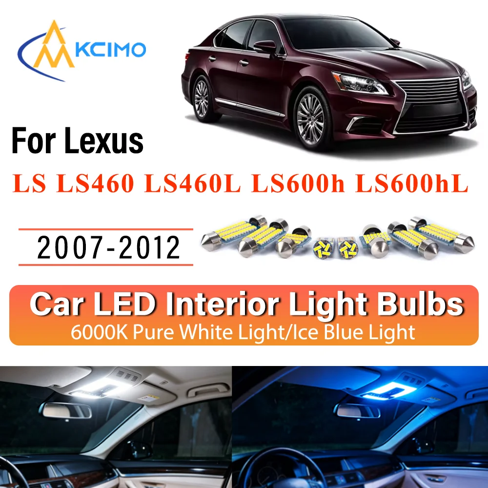 Two Colors Light Kit Suitable For Lexus LS LS460 LS460L LS600h LS600hL 2007-2012 Premium LED Easy Install Interior Mirror Lights