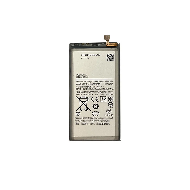 EB-BG973ABU 3400mAh Mobile Phone Battery for Samsung S104g G973 Long Life Environmental Protection Lithium Battery