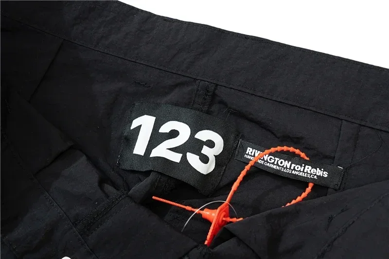 Rrr123 Emergency Prayer Sweatpants Cargo Pants Men Women Drawstring Black Zipper Rrr-123 Pants High Street Hippie Clothes