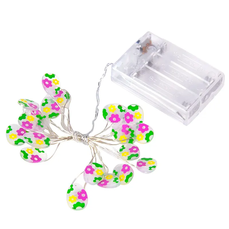 2m Easter String Lights Rabbit Carrot Easter Egg shape LED Fairy Light Garland Happy Easter Party Home Decoration 2025 Kids Gift