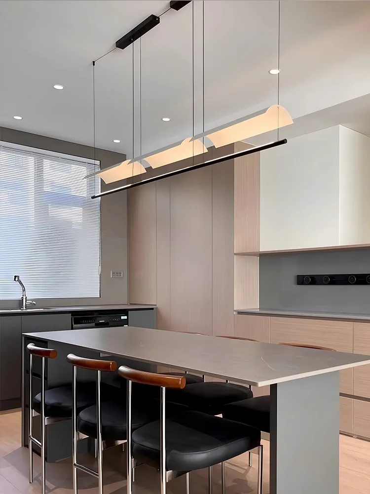 

Nordic modern minimalist long pendant light, suitable for home, restaurant, minimalist studio, and office lighting fixtures