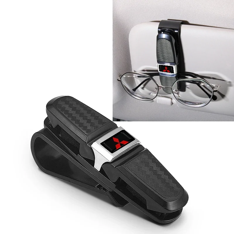 Accesorios para coche, visera para gafas de sol, Clip para tarjeta de billete, abrazadera para Mitsubishi Asx Lancer Pajero 4 Outlander L200 EX10 Colt Styling