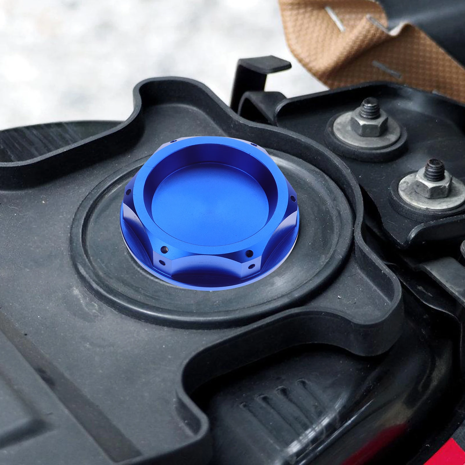 

Oil Tank Fuel Cap Car Accessories Metal Oil Cap Replacement Automotive Fuel Tank Cover For Cars Prevents Leakage Simple Install