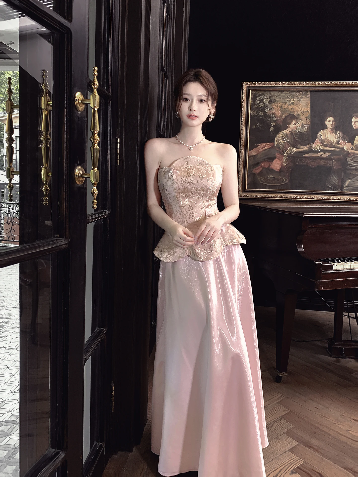 GJFD Summer Pink Floral Embroi - Midi Skirt Floral 评论和价格