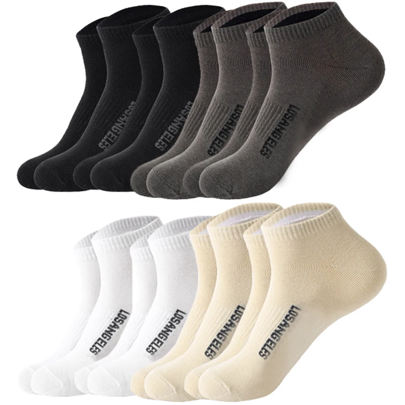 4 Pairs Hip Hop Short Socks Men Women Cotton Skateboard Ankle Socks Fashion Letter Gifts Couple Sports Breathable Low Cut Socks