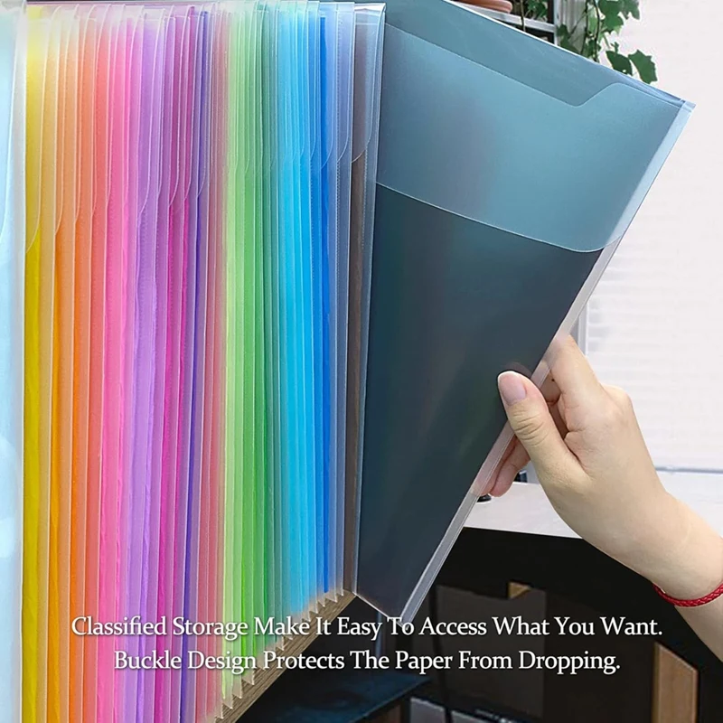 A35Q-10 Pieces Scrapbook Paper Storage Organizer For 12 X 12 Inch Scrapbooking Paper,With 6 Coloful Sticky Index Tabs