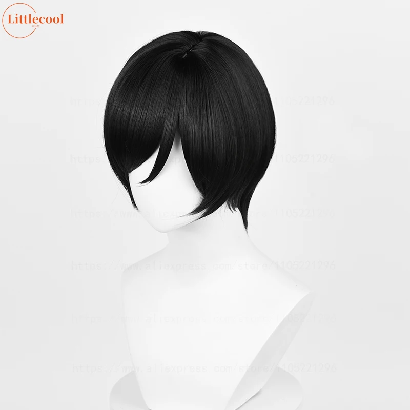 High Quality Anime Ada Wong Cosplay Wig 32cm Short Black Scalp Heat Resistant Synthetic Hair Woman Party Game Movie Wigs +WigCap