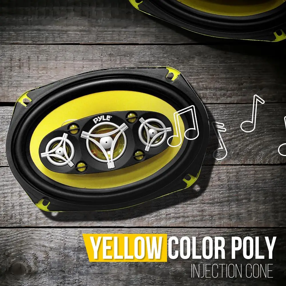 نظام مكبر صوت للسيارة Pyle 6x9 بوصة 500 وات - صوت مكون احترافي بثمانية اتجاهات مع مغناطيس 120 أونصة، PLG69.8 #3