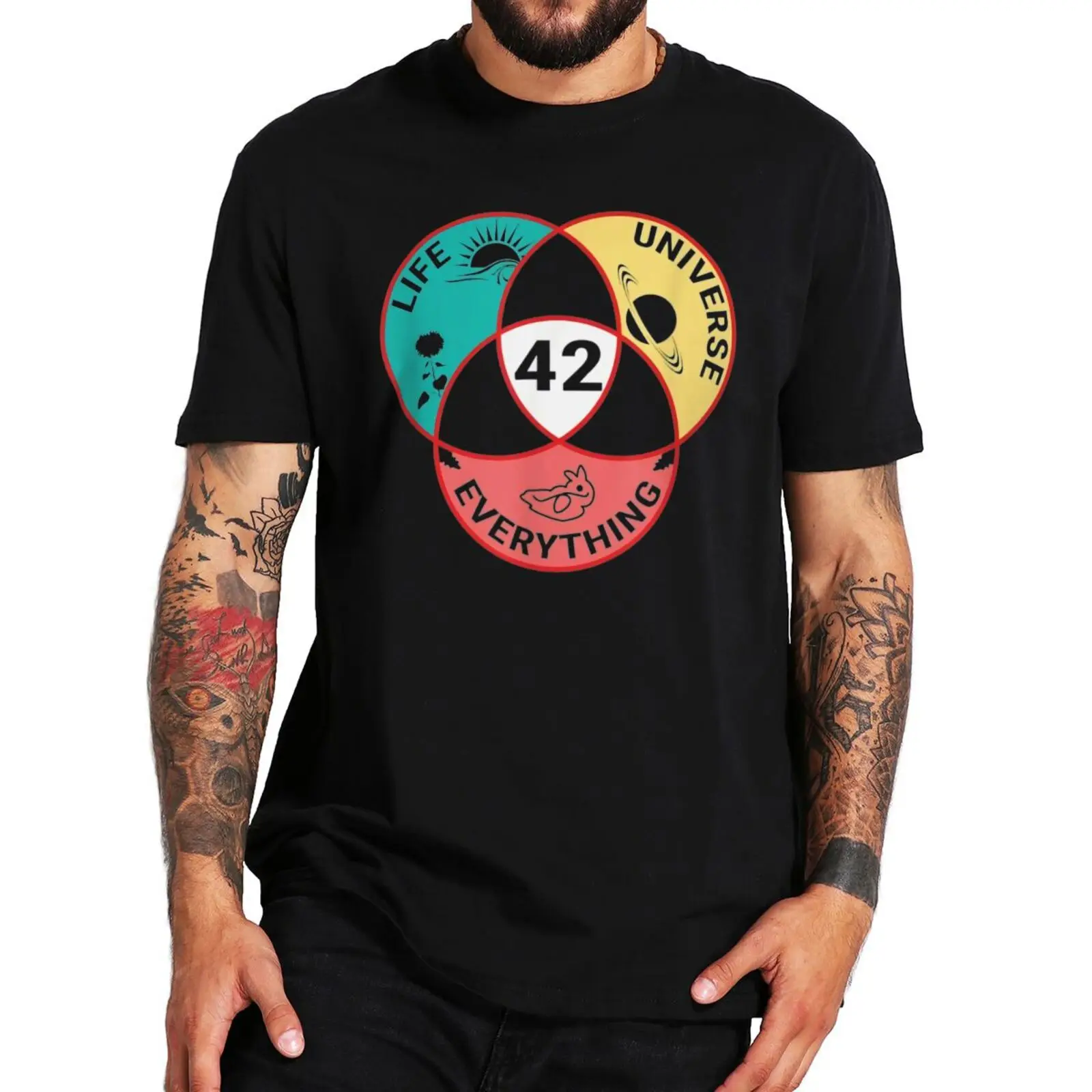 

42 The Answer To Life Tshirt Universe And Everything Science Geek Nerd T Shirt The Hitchhiker's Guide To The Galaxy CamisetaF