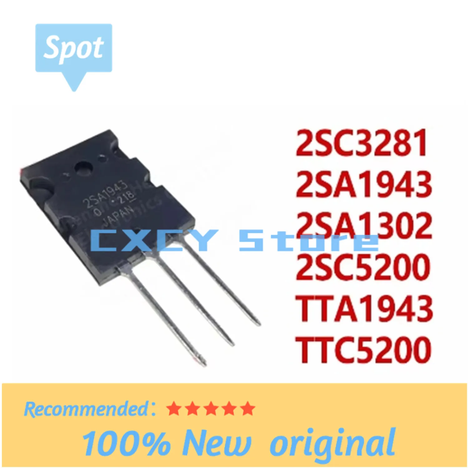 5PCS package TO-3 2SC3281 2SA1943 2SA1302 2SC5200 TTA1943 TTC5200