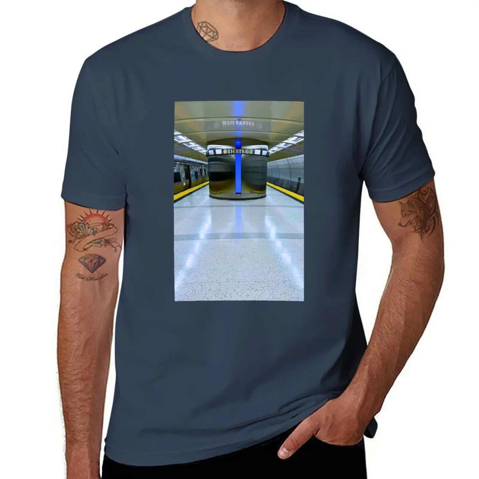 Grand Central Station-LIRR Concourse T-Shirt anime shirt graphic tee shirt vintage anime shirt Men's clothing