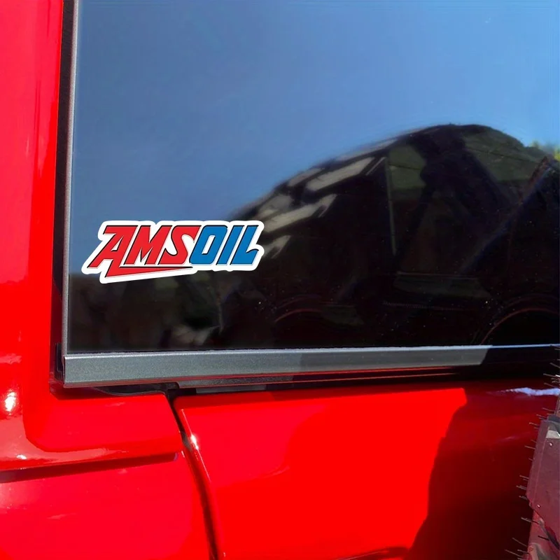 1 قطعة AMSOIL سباق النفط شارات الفينيل ، عالية الجودة ملصقات السيارات مقاوم للماء ، أداء النفط العلامة التجارية ملصق الملحقات