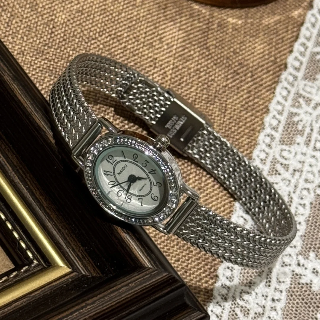 الذهبي ساعة كوارتز الصلب حزام ساعات يد للنساء البيضاوي الهاتفي بسيط سيدة ساعة اليد الإناث ساعة فستان الهدايا reloj mujer