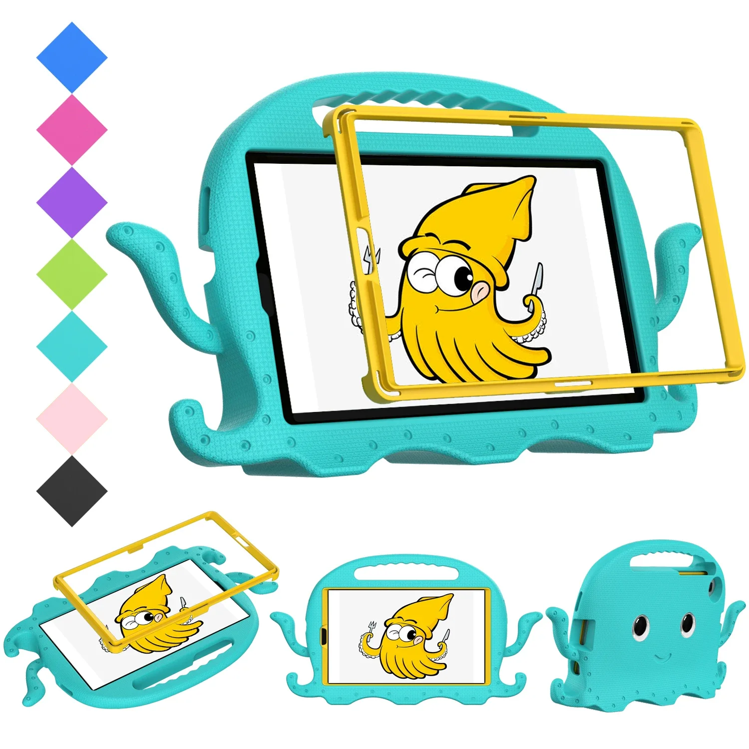 Tab A7 10.4 SM-T500 T505 A8 10.5 SM-X200 X205 Octopus Kids Safe EVA Case For Samsung Galaxy Tab A7 Lite 8.7 T220 T225 T290 Cover