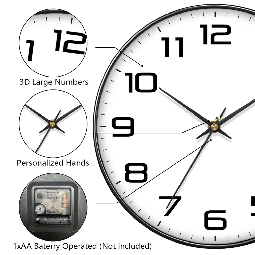 Thumbnail 3 - #40 Best Large Decorative Wall Clocks to Buy In 2026