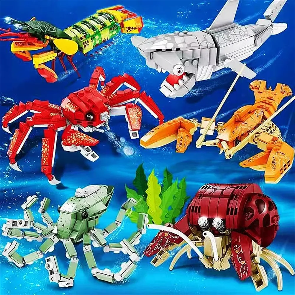 Marine Biology Building Block Toy Series - Explore and Build Educational Ocean Creatures for Creative Play Children's Collection