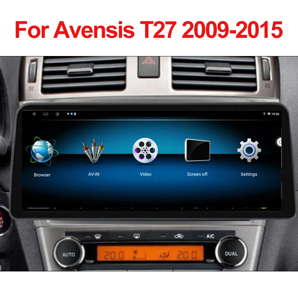 12.3 Inch Android13 Carplay For Toyota Avensis T27 2009-2015 Car Multimedia Player GPS Navigation Auto Radio Screen Headunit