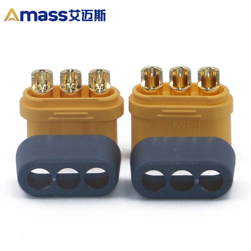 10pcs Amass Mr60 With Sheath 3.5mm Three Core Model Plug T-Plug Interface Connector Amass Genuine Accessories