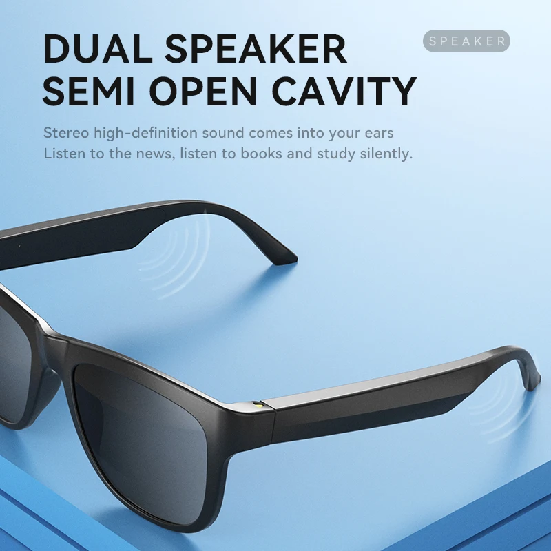 Dla xiaomi huawei Bluetooth inteligentne okulary Audio zestaw głośnomówiący Sport Stereo okulary słuchawki muzyka HD dźwięk inteligentne okulary