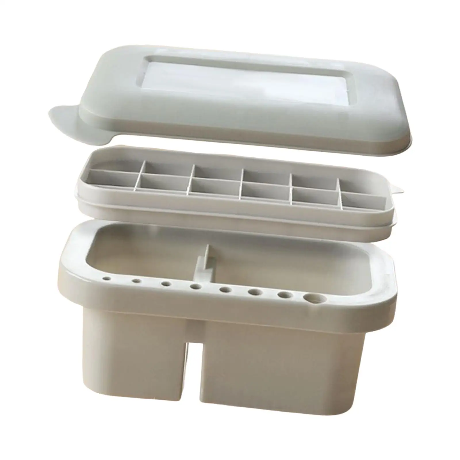 2 in 1 Paint Brush Basin with Palette, Pen Cleaning Barrel Basin, Lidded Painting Brush Washing Bucket