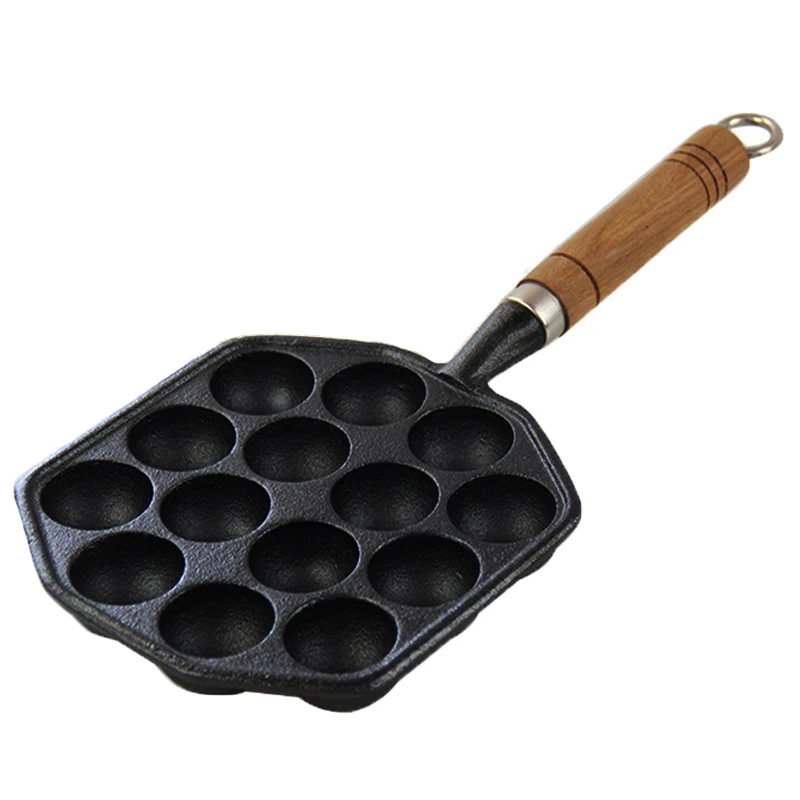 12 Holes Cast Iron Pan Machine Baking Forms Mold Kitchen Pan Octopus Baking Cooking Tools