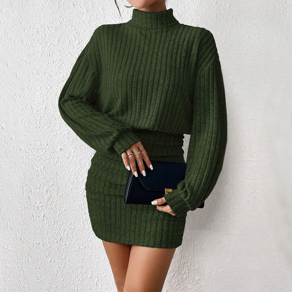 Women Mature Intellectual Style Dress Spring Summer Elegant Cool Slim Design Mini