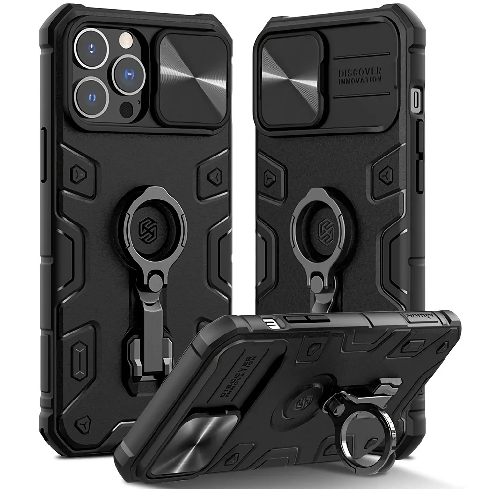 

for iPhone 14 Pro Max Case NILLKIN CamShield Armor Pro Case with Camera Cover and Kickstand Shock Resistant For iPhone 14Pro Max