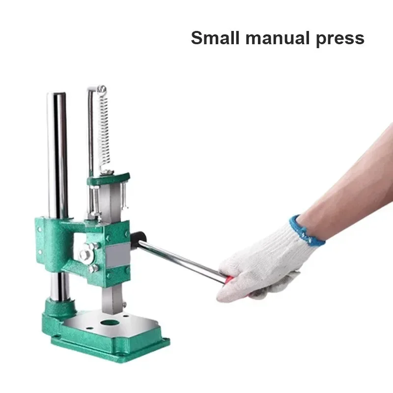 Hand Press Machine Desktop Round /Square Head Punching Industrial Manual Press Stroke Cast Iron Punch Tools