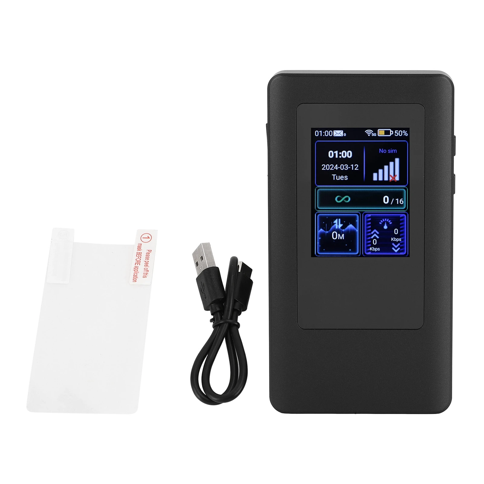 

Mobile Hotspot Router Supports 16 Connected Devices Low Latency Mobile 5G Hotspot 4400mAh Battery Portable for Office Network