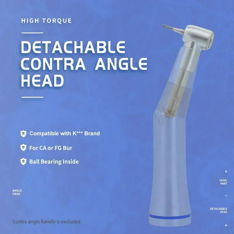 Dental Contra Angle Intra Head 1:1 Push Button Against Angle Head for Low Speed Handpiece Fit KaVo Dental Equipment Accessories