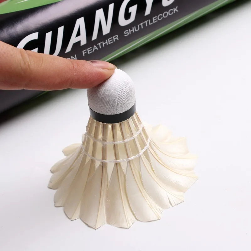Профессиональный прочный волан для тренировок и соревнований по бадминтону Guangyu, 12 воланов, устойчивый полет, durab