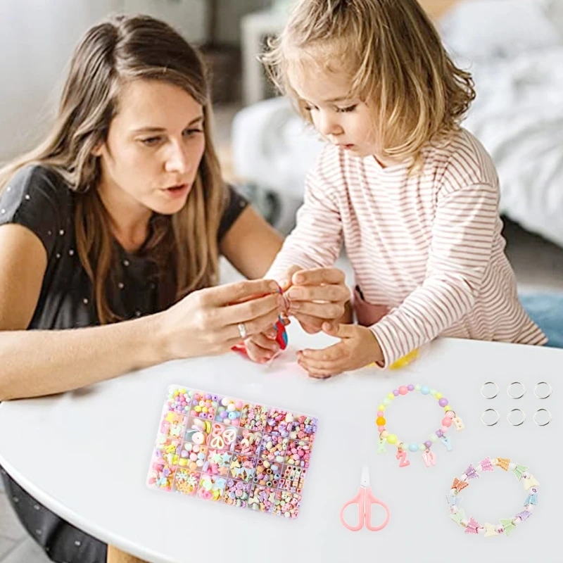 Cuentas arcilla polimérica para hacer pulseras, cuentas multicolores para pulsera amistad