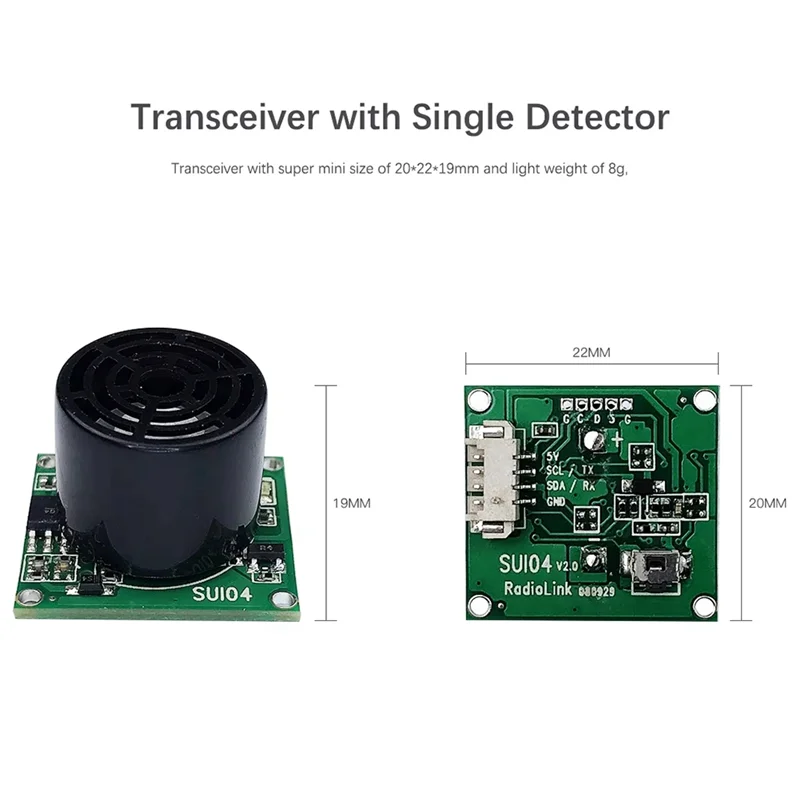 SUI04 RC الطائرة بدون طيار الاستشعار بالموجات فوق الصوتية السونار وحدة تجنب العوائق المستقلة ل PIXHAWK MINI PIX RC وحدة تحكم في الطيران