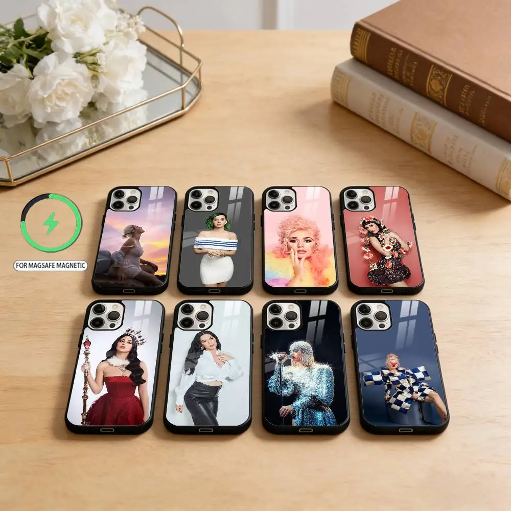 

Singer K-Katy-P-Perry Phone Case For iPhone17,16,15,14,13,12,11 Plus,Pro Max Magnetic For Magsafe Wireless Charging