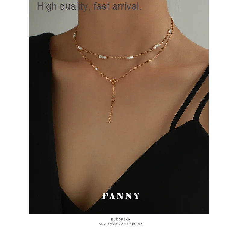 

Natural Pearl Vintage Necklace for Women Short Necklace Clavicle Chain New Normcore necklace women choker necklace pendant