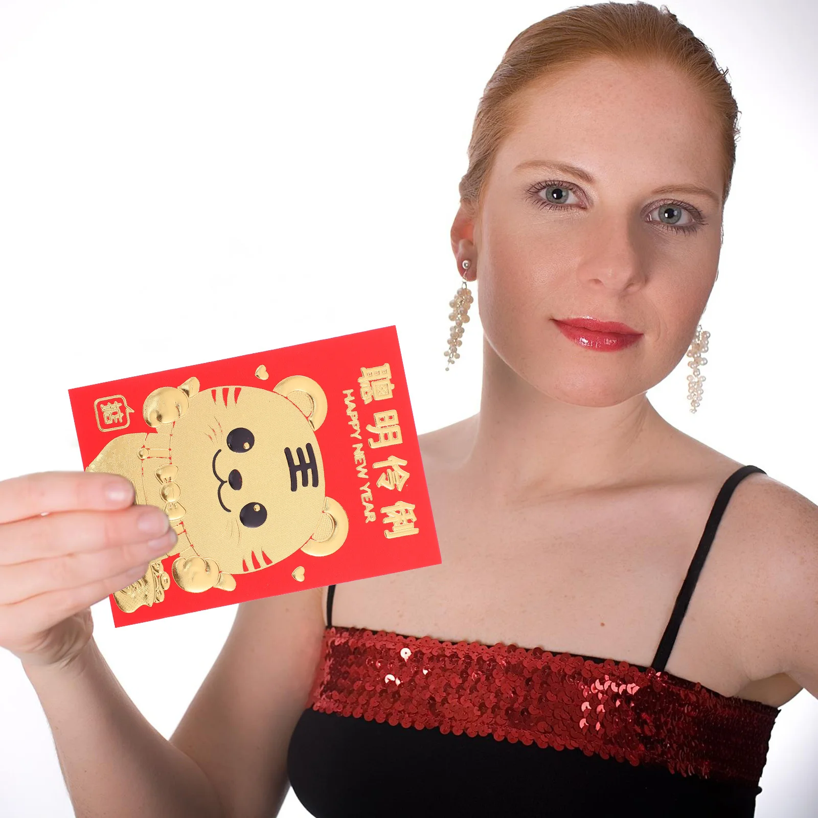 

60 pcs Tiger Year Envelope Chinese Style Red Packets Tiger Pattern Festival Money Packets New Year Gift Cash Packet Party Supply